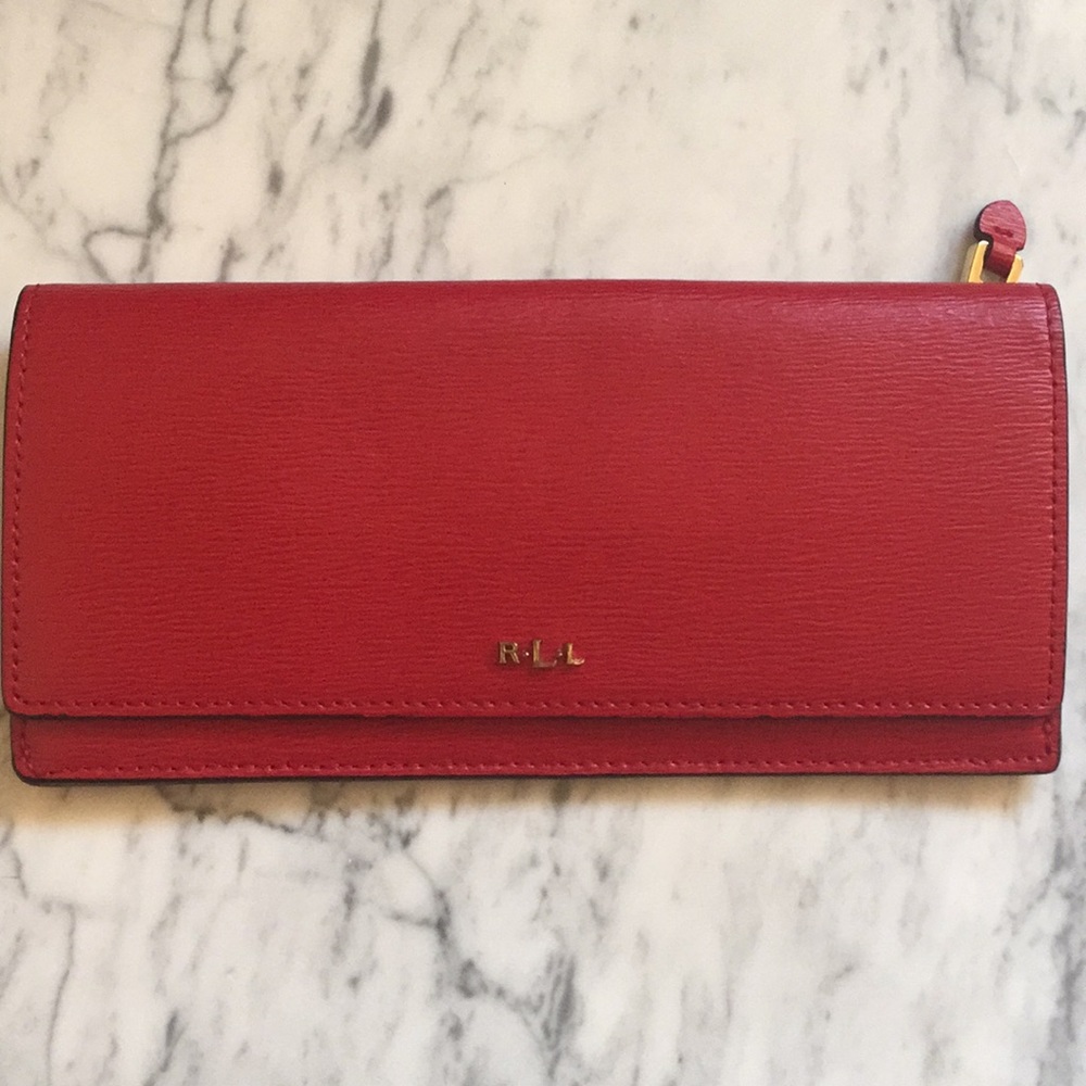 💥 Ralph Lauren red leather wallet 💥